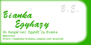 bianka egyhazy business card